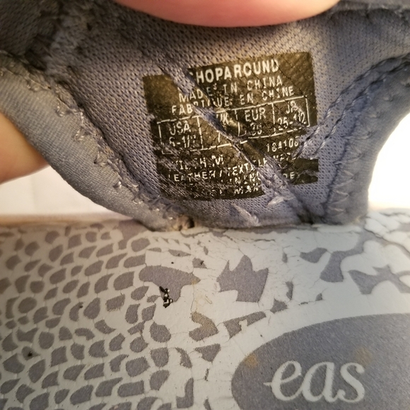 Easy Spirit Sandals Blue Womens Size 8.5 Faux Suede Open Toe - Picture 3 of 7